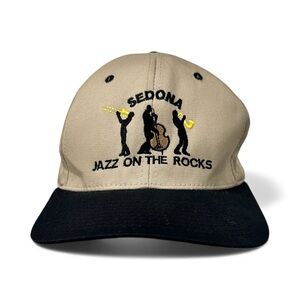 Vintage 90s Jazz On The Rocks SnapBack Hat Cap 1990s Sedona AZ